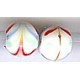 Glaskraal rond 12-14mm wit bewerkt 5st