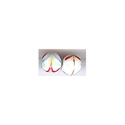 Glaskraal rond 12-14mm wit bewerkt 5st