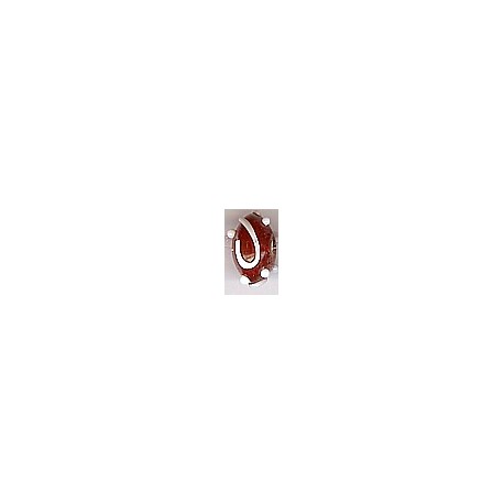 Glaskraal schijf 9x13mm donkerrood bewerkt 2st UL