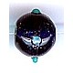 Glaskraal schijf 9x15mm wit/blauw 2st