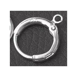 Oorhaakjes 12mm rond met scharnier 925 zilver pp