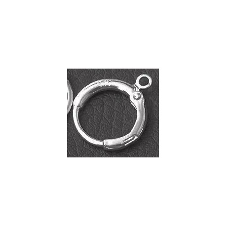 Oorhaakjes 12mm rond met scharnier 925 zilver pp