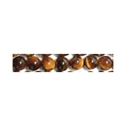 Edelsteen 6mm Tijgeroog yellow ca 60st..