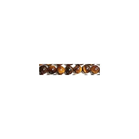 Edelsteen 6mm Tijgeroog yellow ca 60st..