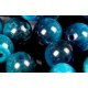 Edelsteen 6mm Tijgeroog royal blauw ca 60st..
