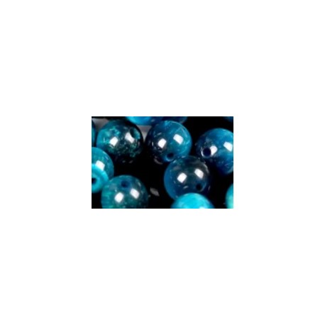 Edelsteen 6mm Tijgeroog royal blauw ca 60st..