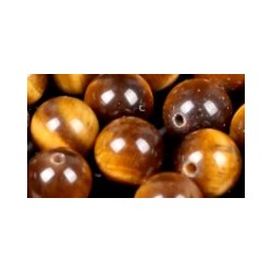 Edelsteen 6mm Tijgeroog yellow ca 60st..