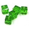 kubus kristal 4mm groen per 5