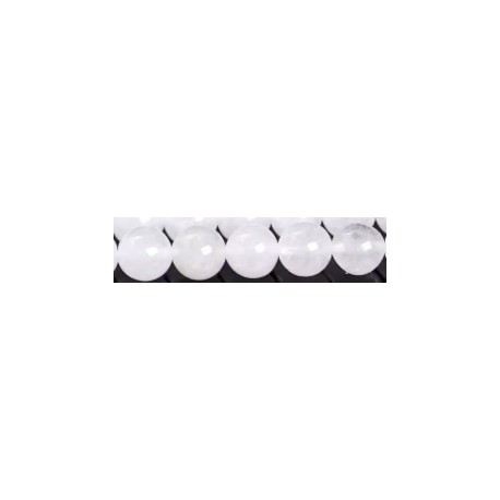 Edelsteen 8mm witte jade ca 46st.