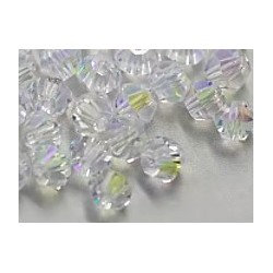 Facetkraal 4mm bicone tr.transp AB 50st.