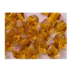 Facetkraal 4mm bicone tr.bruin AB 50st.