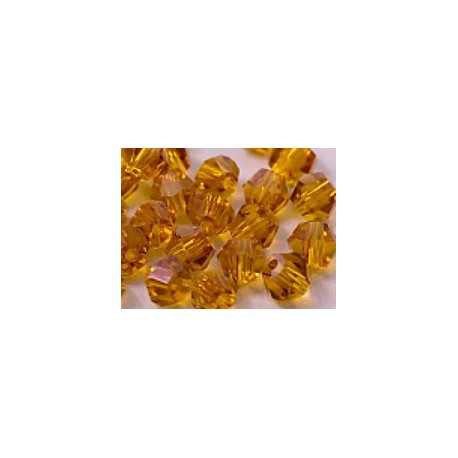 Facetkraal 4mm bicone tr.bruin AB 50st.