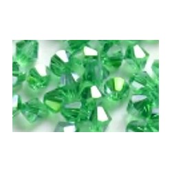 Facetkraal 4mm bicone tr.d.groen AB 50st.
