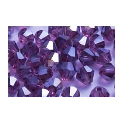 Facetkraal 4mm bicone tr.d. paarsblauw AB 50st.