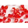 Facetkraal 4mm bicone tr.roodAB 50st.