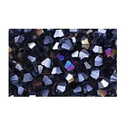 Facetkraal 4mm bicone zwart AB 50st.