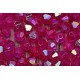 Facetkraal 4mm bicone tr.fuchsia AB 50st.