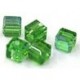 kubus kristal 4mm groen AB per 5