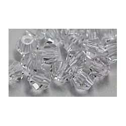 Facetkraal 4mm bicone ransparant 50st.