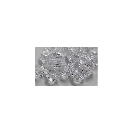 Facetkraal 4mm bicone ransparant 50st.