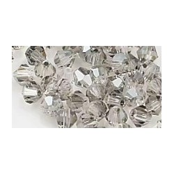 Facetkraal 4mm bicone ranspgrijs 50st.