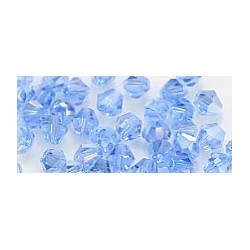Facetkraal 4mm bicone lichtblauw ABs 50st.