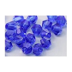 Facetkraal 4mm bicone blauw 50st.
