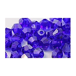Facetkraal 4mm bicone donkerblauw 50st.