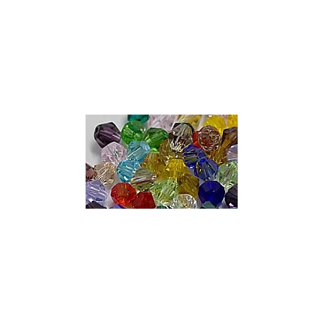 Facetkraal 4mm bicone var. mix 50st.