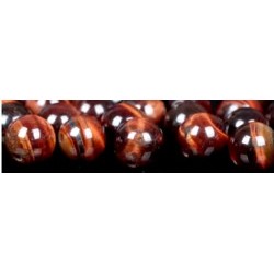 Edelsteen tijgeroog Rood 6mm ca.38cm