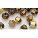 Facetkraal 4mm bicone zwart goud 50st.
