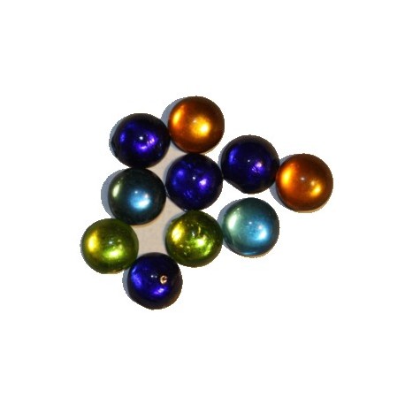 Cabouchon ca 7,75mm rond mix kleuren 10st