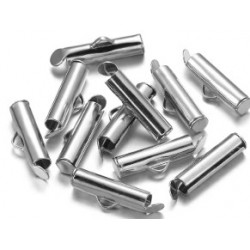 Schuifsluiting 25mm zilverkl p.paar