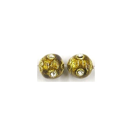 Kraal rond 10mm goud p.st