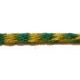 satijnkoord rond 2mm groen/geel per meter