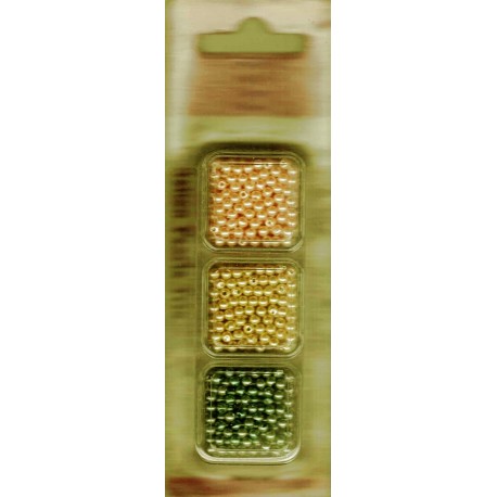 parels 3mm geel/l.groen/groen 3x4gram