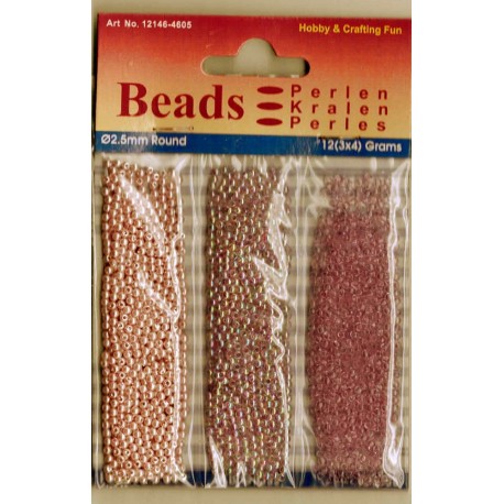 Trio kunststofparels 2,5mm lila