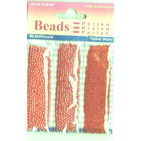 Trio kunststofparels 2,5mm oranje