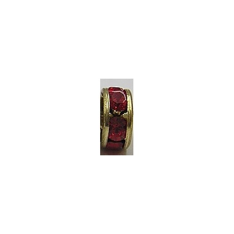 Rondel 6mm goudkl rood 9008 5st