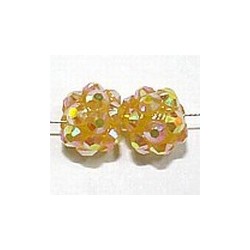 Shamballa kraal 8mm oranje AB 2st.