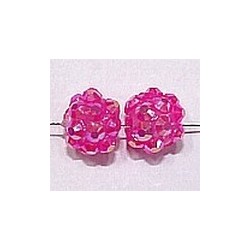 Shamballa kraal 8mm fuchsia AB 2st.