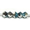 Facetkraal 3mm konisch aqua half labrador 50st.