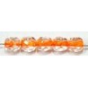 Facetkraal 4mm transp disco neon line orange 50st.