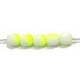 Facetkraal 4mm snow white disco neon lemon 50st.