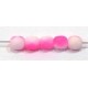 Facetkraal 4mm snow white disco neon pink 50st.