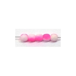 Facetkraal 4mm snow white disco neon pink 50st.