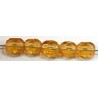 Facetkraal 4mm topaasbruin per 50 stuks