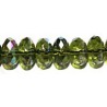 Facetkr. disc 4x6mm donker olijfgroen AB 50st.