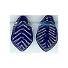 Glaskraal blad 13mm transp.blauw 25st