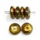 Glaskraal 6mm pastille chrystal brass 50st.